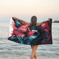 thumbnail image 5 of KLL Red Flame Wolf Head Microfiber Beach Towel Fast Drying,Extra Large 27.5"x55" Sand Free Beach Towel Super Lightweight Towels, 5 of 5