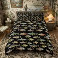 thumbnail image 2 of Meiyoeat Rustic Fish Print Duvet Cover Queen, Freshwater Animal Pattern Queen Bedding,3-Piece,No Comforter,Black Reversible, 2 of 6