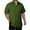 Army Green, variant on Mens Button Down Linen Shirts Short Sleeve Casual Collared Summer Beach Untucked Tops
