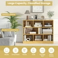 thumbnail image 4 of Patiojoy Wood Storage Cube Bookcase 3 Tier 8 Cube Open Shelf Storage Cabinet with Anti-Toppling Devices Multipurpose Bookshelf Burlywood, 4 of 9