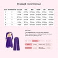 thumbnail image 7 of iiniim Girls Praise Dance Dress Long Sleeve Church Robe With Palazzo Pants Outfit Worship Liturgical Dancewear Purple&White 8, 7 of 7