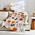 thumbnail image 4 of Halloween Blanket Cozy Pumpkin Design Soft Flannel Throw Polyester Warm Comfortable Machine Washable for Couch Bed Outdoor Parties, 4 of 4