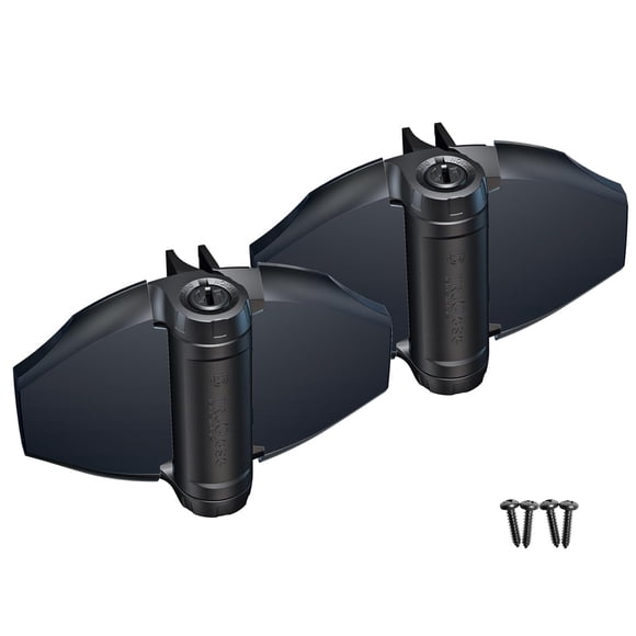 D&D Technologies TCHD2L2S3BTS TruClose Bisagras de puerta resistentes para puertas de madera o vinilo con cierre automático de hasta 154 libras con patas de alineación, color negro, 2 unidades