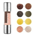 Convenient Stainless Steel Double Head Grinder Pepper Mill Manual Salt