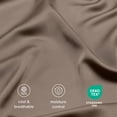 thumbnail image 5 of Bare Home Bamboo Fitted Sheet - Made from Rayon Fibers - Deep Pockets - Soft, Cooling & Breathable - Queen, Taupe, 5 of 9