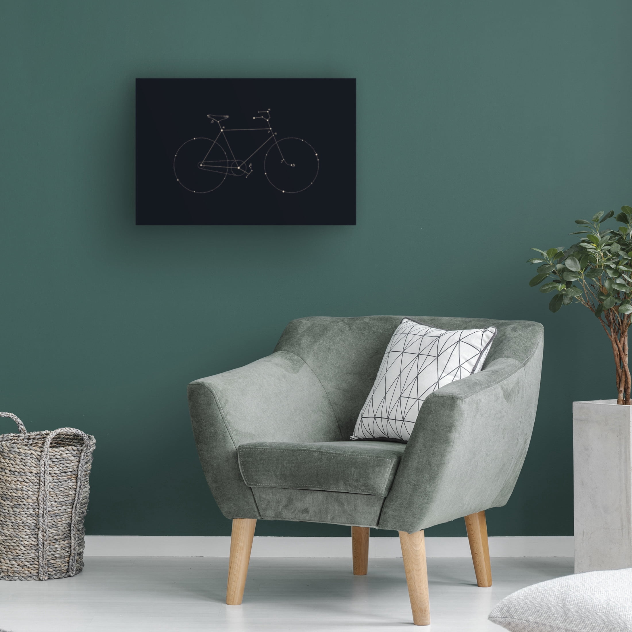 Trademark Fine Art Florent Bodart Bike Constellation Canvas Wall Art