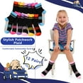 thumbnail image 3 of 12 Pairs Boys Crew Socks Novelty Plaid Kids Elastic Mid Cut Toddler Socks for Boy Girls(2-14T), 3 of 7