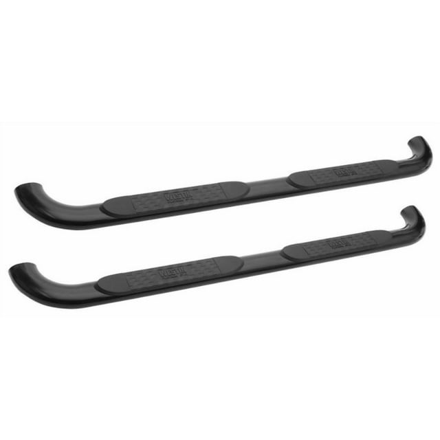 Westin Automotive Nerf Bar 21-3945 Platinum; With Step Pads; 4 Inch Oval Bent; Powder Coated; Black; Steel; Without End Caps; Rocker Panel Mount