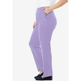 thumbnail image 3 of Woman Within Plus Size Petite 7-Day Knit Straight-Leg Pull-On Pants, 3 of 5