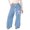 Blue, variant on MUXiin Girls Sweatpants Bowknot Baggy Y2k Parachute Track Pants Elastic Waist Girls Sweatpants Joggers Open Bottom Comfy Sweat Pants with Pockets Preppy Kids Clothes Size