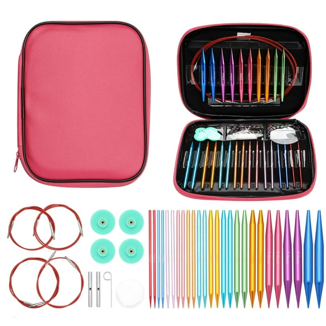 BotaniNest Interchangeable Circular Knitting Needles Aluminum Alloy Detachable Tips With For Yarn Craft DIY Knitting Projects