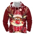 thumbnail image 1 of Sudadera con capucha para hombre, moda, bolsillos, manga larga, estampado navideño, sudadera con capucha, blusa para hombre, blusa de poliéster, 1 of 4