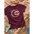 thumbnail image 3 of Flowers And Moon T-Shirt Women -Smartprints Designs, Female 3X-Large, 3 of 4