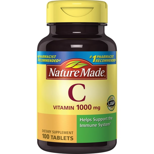 Nature Made Vitamin C 1000 Mg Tablets 100 Count Walmart Com Walmart Com