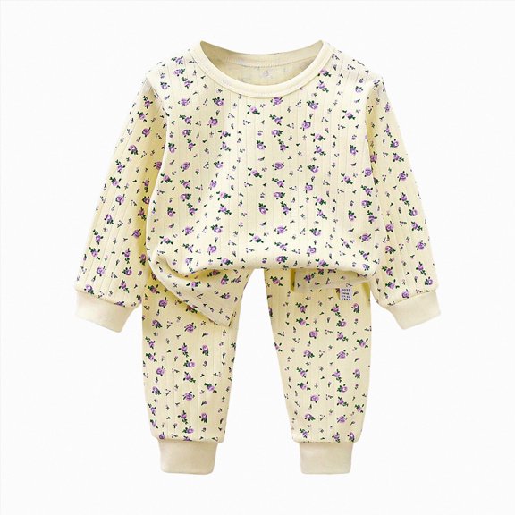 larppty Toddler Baby Boys Pajamas Set 3 6 9 12 18 Months 2T 3T 4T Kids 2 Piece Long Sleeve Soft Sleepwear Fashion Pjs Outfit (Beige,6-7 Years)
