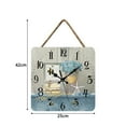thumbnail image 6 of 10 Inch Wooden Wall Clock Creative Retro Square Silent Hanging Clocks for Bedroom Living Room Decor, 6 of 6