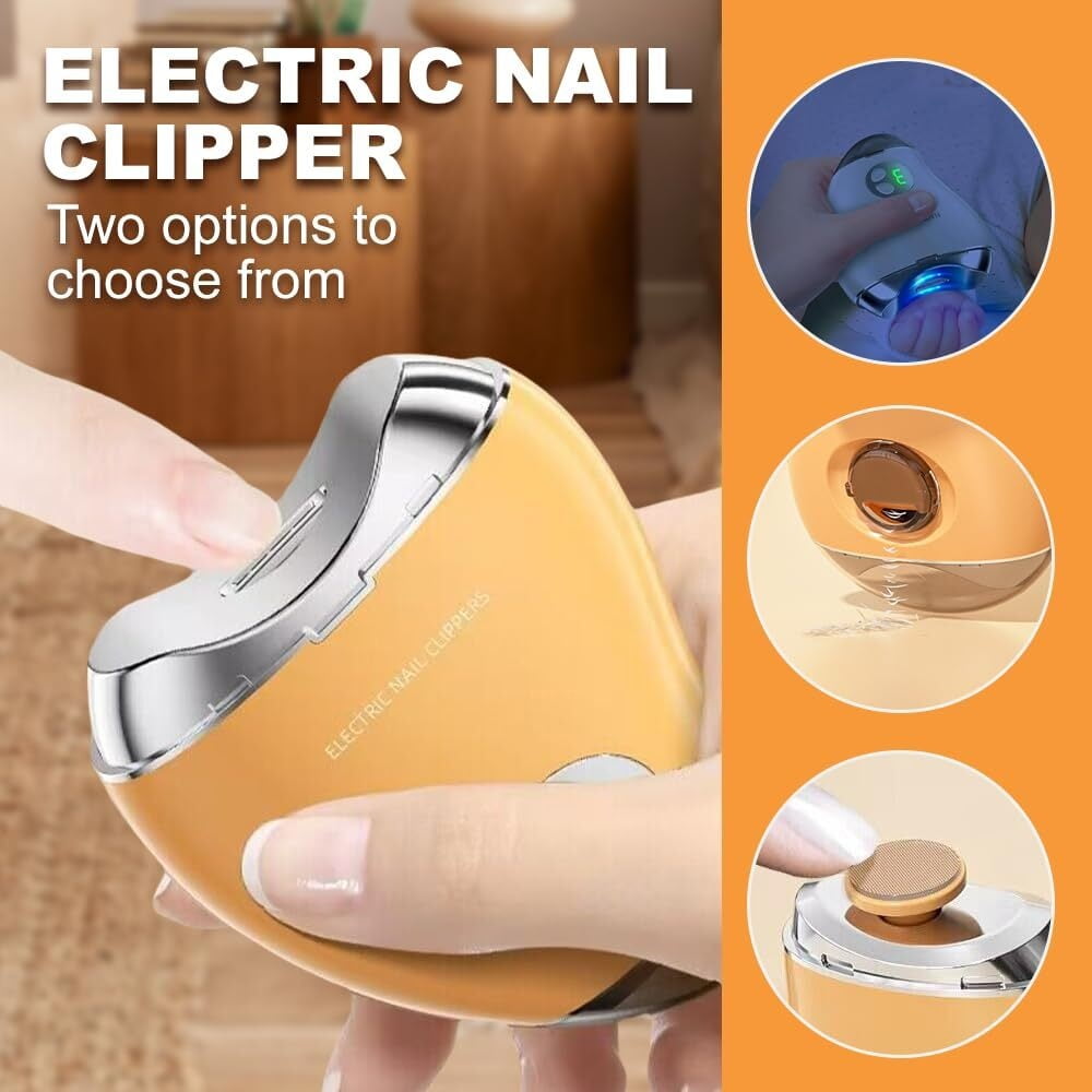2025 Upgraded Electric Nail Clippers for Adults, Electric Toe Nail Clippers for Thick Toenails Seniors, Finger Nail Clippers Nail Trimmer (Purple)