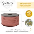 thumbnail image 7 of The Beadsmith Italian Luxury Soutache – Made of Acetate – Blush Color – 100 Meter (328 Foot) Spool – Decorative Braid for Jewelry Making, Drapery Trimming and Clothing, 7 of 7