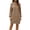 Khaki, variant on Women's Sweater Dress Knit Dress Long Sleeve Mock Neck Off Shoulder Solid Color Winter Dress for Holiday Casual,Black,L