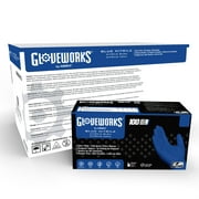 GLOVEWORKS HD Royal Blue Nitrile Disposable Gloves 6 Mil, Medium, 1000/Case