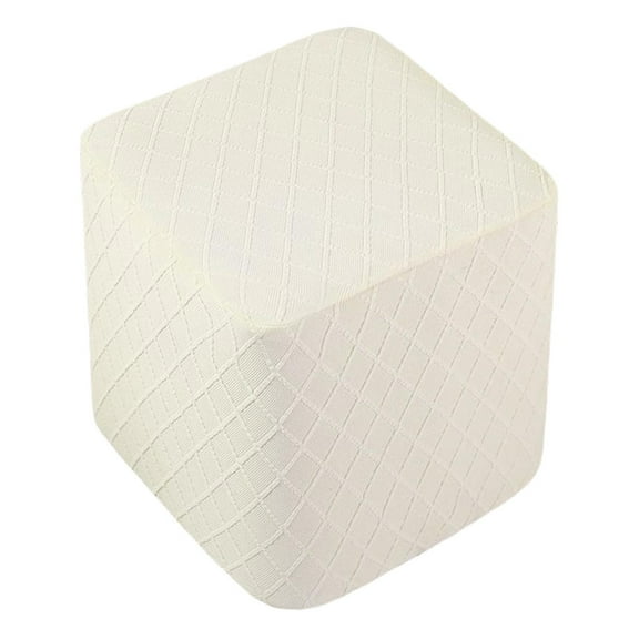 Stretch Ottoman Cover Furniture Ottoman Foot Rest Cover for Footrest Foot Stool , White