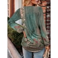 thumbnail image 4 of KISSMODA Women's Long Sleeve Comfy V-Neck Blouse & Tunic Tops, S-2XL, 4 of 4