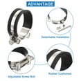 thumbnail image 3 of Unique Bargains T-Bolt Hose Clamp 2Pack 68-73mm Rubber Cushion Metal Intake Intercooler Clamps, 3 of 4