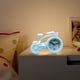 thumbnail image 4 of Reloj Despertador para Dormitorio,Reloj de Escritorio Silencioso en Forma de Bicicleta,7.01x4.72x2.36In Plástico Operado Por Batería Azul para Niños Sala de Estudio Reloj Despertador para Niños,Decora, 4 of 6