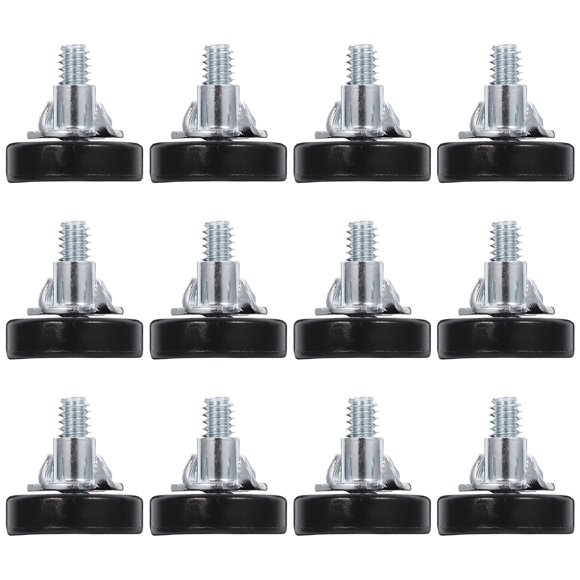 SOPOTUTU 12Ud Patas Niveladoras Para Muebles Tornillo En Color Negro Para Mesas Sillas Y Gabinetes