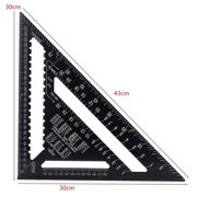 12inch Rafter Square Carpenter Square Aluminum Square Layout Tool with Black Oxide Finish