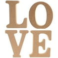 thumbnail image 1 of 1 Set Rustic Wood Love Sign Wooden Letters Sign Wooden Cutout Letters Decor, 1 of 9