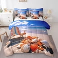 thumbnail image 1 of YST Ensemble de Couette Plage Hawaïenne, Style Plage d'Été, 7 Pcs, Taille Simple, 1 of 5