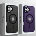 thumbnail image 3 of Magnetic Frosted Matte Armor Phone Case For iPhone 16 15 14 Plus 13 12 11 Pro Max For Magsafe Translucent Shockproof Back Cover purple For iPhone 11 ProMax, 3 of 6