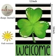 thumbnail image 6 of Welcome St Patricks Day Shamrock Garden Flag 12.5x18 Double Sided for Outside Green Clover Classic Striped Spring Yard Flag Outdoor Saint Patrick''s Day Decorations 17-b12, 6 of 6