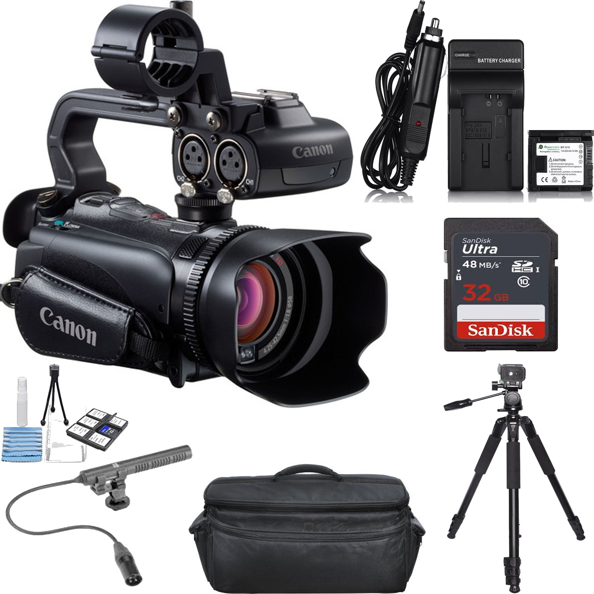 Canon XA10 Compact Full HD Camcorder with Azden SGM-PDII Microphone Bundle