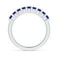 thumbnail image 2 of ANGARA Natural Square 1.08 ct Blue Sapphire Semi Eternity Wedding Ring in 14K White Gold for Women (Size-2.6mm) | September Birthstone, Anniversary, Jewelry Gift for Women | Natural Sapphire Ring, 2 of 9