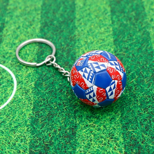 Llavero con colgante de bolsa esférica con diseño de la Copa del Mundo de fútbol de Qatar
