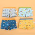thumbnail image 2 of LRen Boys Boxer Briefs 4 Pack Toddler Soft and Breathable Cotton Underwear Elastic Waistband, Cute Dinosaur Prints Kids Flat Underwear 2-11 Years, 2 of 3