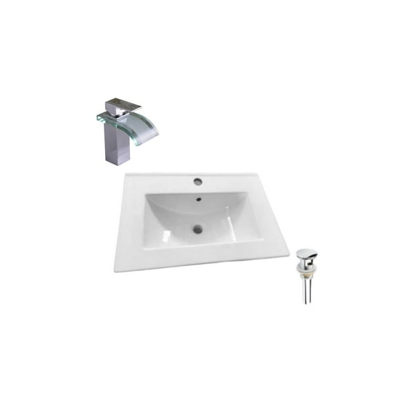 DROP Bath and Kitchen DR091431 Bathroom Vanity Top Set