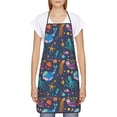 thumbnail image 2 of Naloa 1Pack Adjustable Bib Apron Waterdrop Resistant Cooking Kitchen Aprons for Women Men Chef, Marine Inhabitants Print, 2 of 5