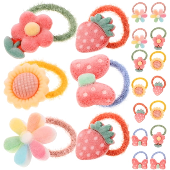 VANIDO Hair Band Little Girls Accessories Elastic Tie Clips Bow Baby Child Rubber 20 Pcs