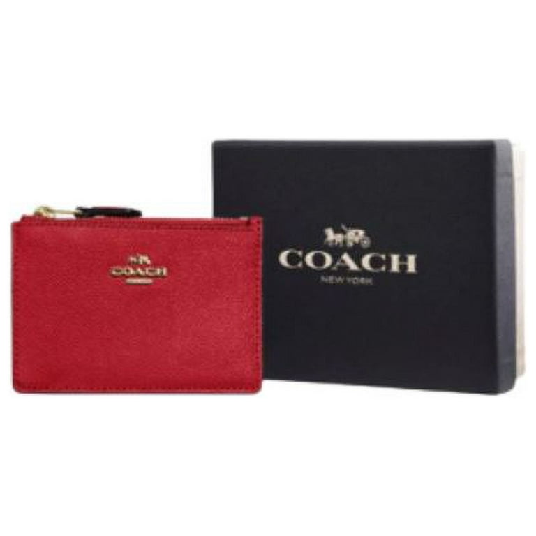 Coach Signature Monogram Leather Mini id skinny Key Chain Card