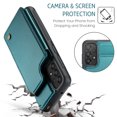 thumbnail image 3 of Mantto Case for Samsung Galaxy A33 5G with Card Holder, Retro PU Leather RFID Blocking Credit Card Slots Double Magnetic Clasp Flip Kickstand Shockproof Phone Cover for Samsung Galaxy A33 5G,Blue, 3 of 9