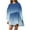 Blue, variant on Lindreshi Fall Dresses for Teens with Long Sleeves Fashion Women Casual Loose Round Neck Long Sleeve Comfy Printing Dresses