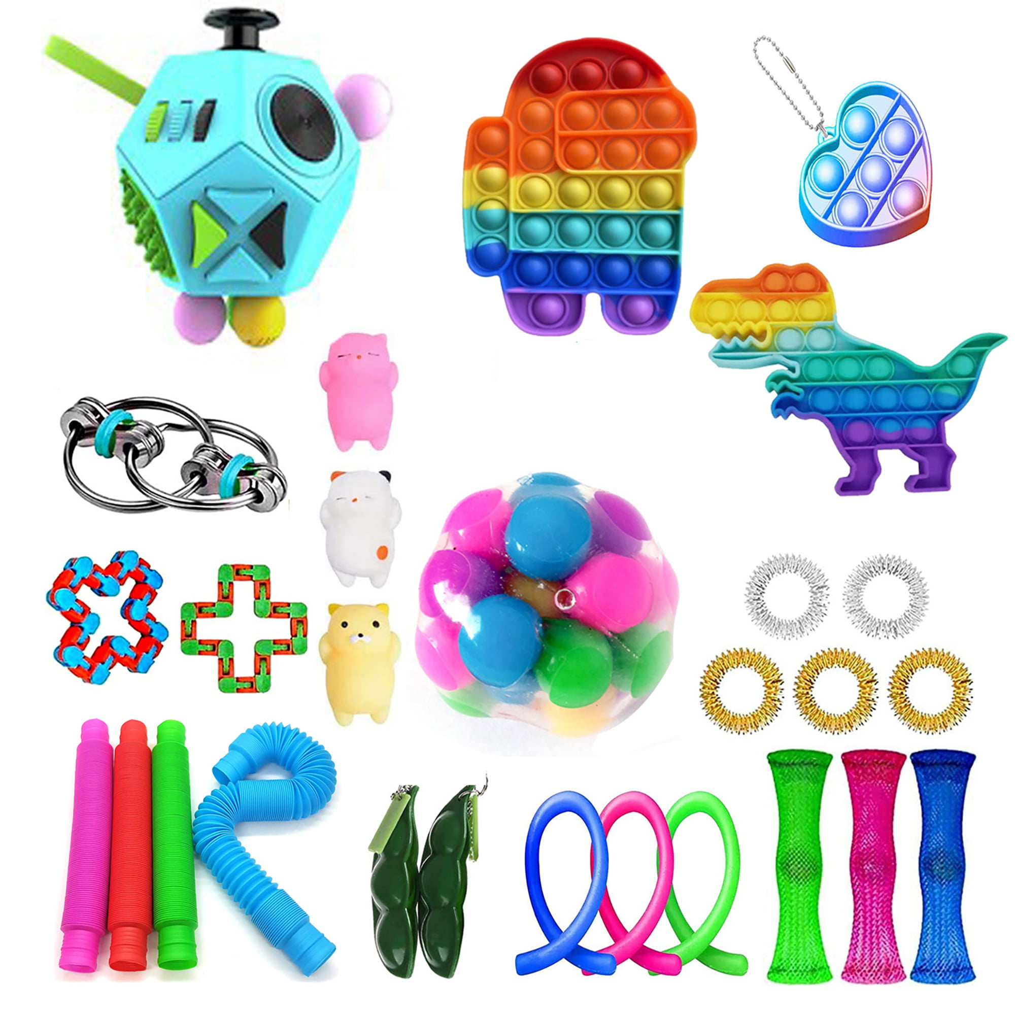 21Pack Fidget Toys Set Sensory Tools Bundle Stress Relief Hand Kids Adults Toys 