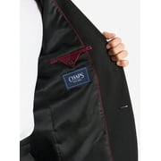 Chaps Mens Black Solid Classic Fit Tailored Suit Separate Jacket, Sizes 40R-48L