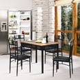 thumbnail image 4 of Costway Juego de Mesa de Comedor Moderna con 4 Sillas Tapizadas para Hogar y Restaurante Negro, 4 of 10
