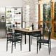 thumbnail image 4 of Costway Juego de Mesa de Comedor Moderna con 4 Sillas Tapizadas para Hogar y Restaurante Negro, 4 of 10