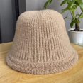 thumbnail image 3 of CoCopeaunts Knitted Bucket Hat for Women Autumn Winter Solid Color Versatile Wool Hat, Fashionable Outdoor Warm Fisherman Hat, 3 of 8