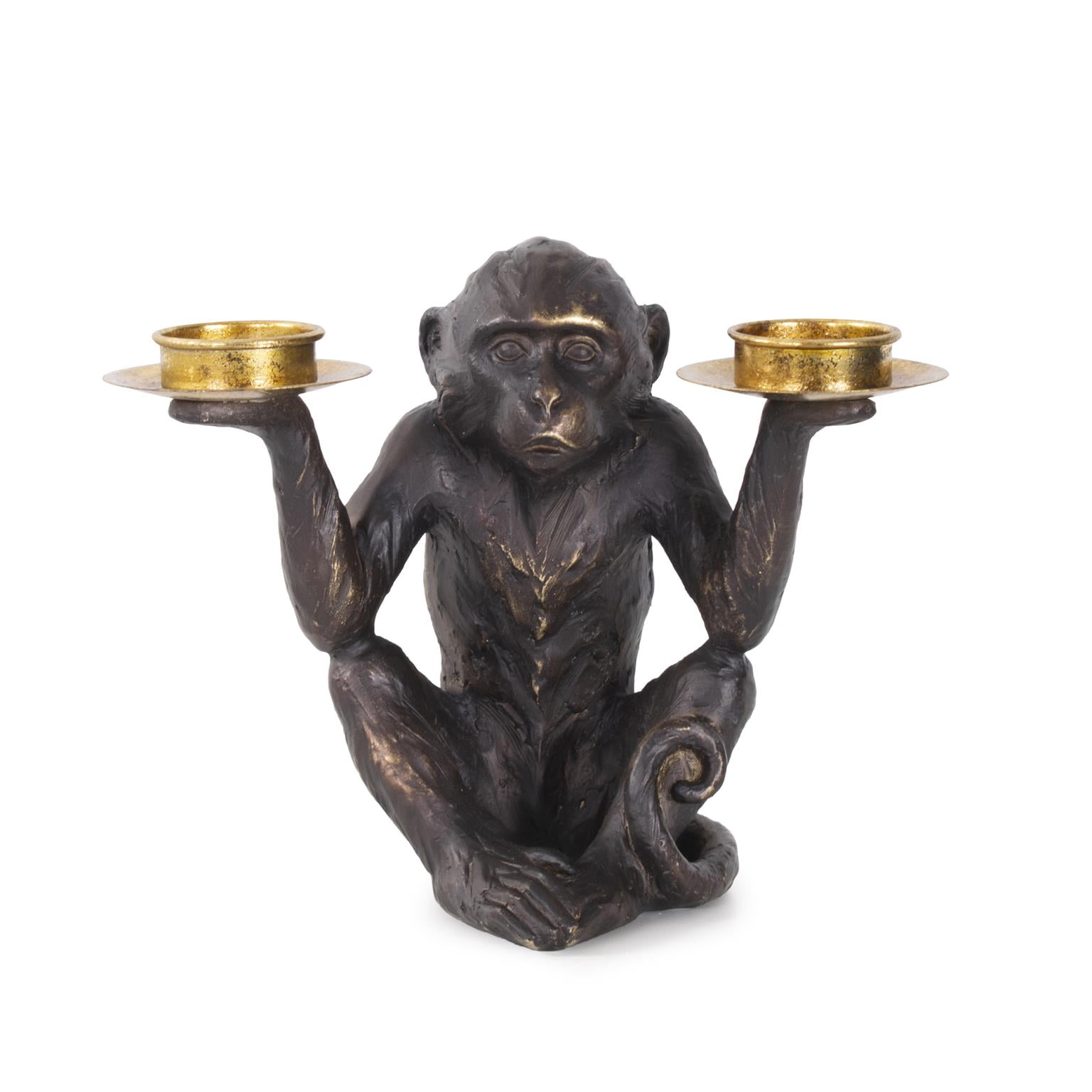 Barkari Monkey Double Tealight Candle Holder